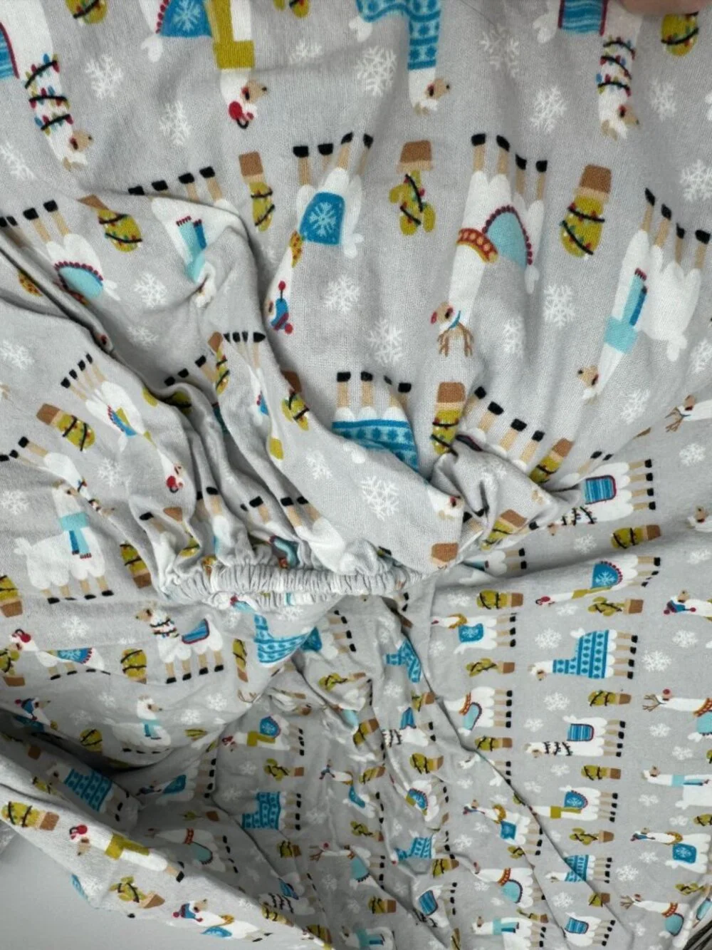 North Pole Trading Co. Llama Cactus Print Queen Flannel Sheet Set